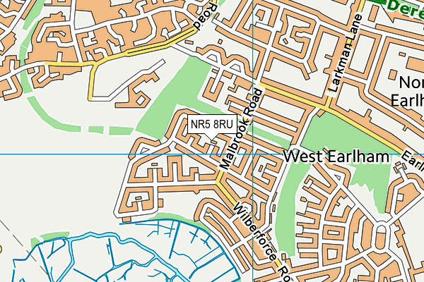 NR5 8RU map - OS VectorMap District (Ordnance Survey)