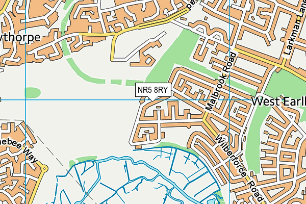 NR5 8RY map - OS VectorMap District (Ordnance Survey)