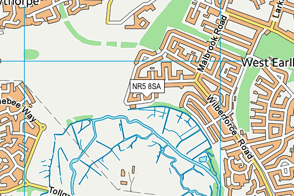 NR5 8SA map - OS VectorMap District (Ordnance Survey)