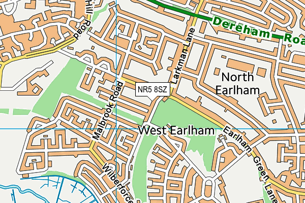 NR5 8SZ map - OS VectorMap District (Ordnance Survey)