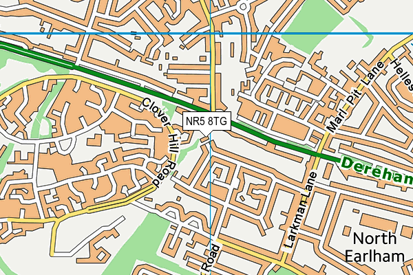 NR5 8TG map - OS VectorMap District (Ordnance Survey)