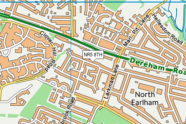 NR5 8TH map - OS VectorMap District (Ordnance Survey)