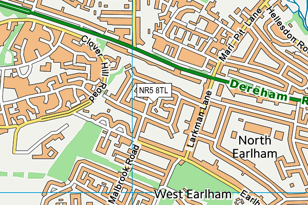 NR5 8TL map - OS VectorMap District (Ordnance Survey)