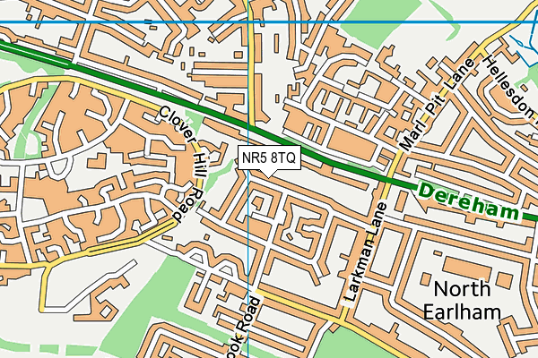 NR5 8TQ map - OS VectorMap District (Ordnance Survey)