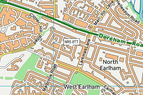 NR5 8TT map - OS VectorMap District (Ordnance Survey)