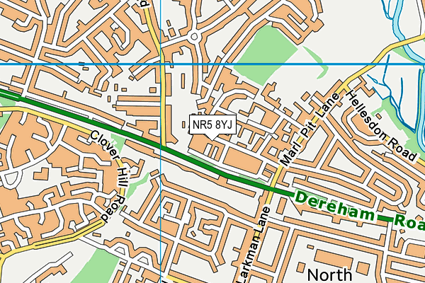 NR5 8YJ map - OS VectorMap District (Ordnance Survey)