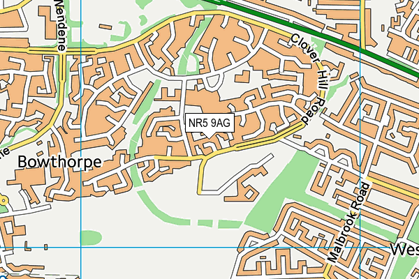 NR5 9AG map - OS VectorMap District (Ordnance Survey)