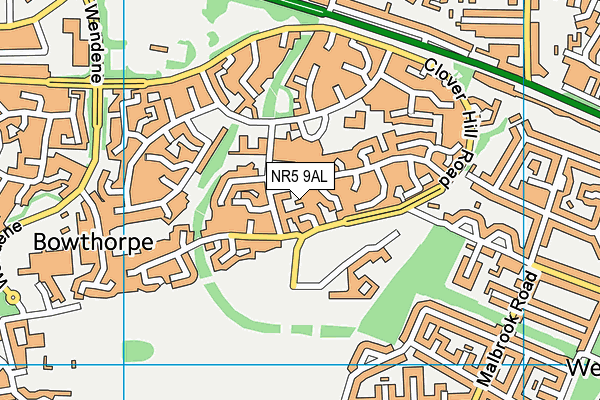 NR5 9AL map - OS VectorMap District (Ordnance Survey)