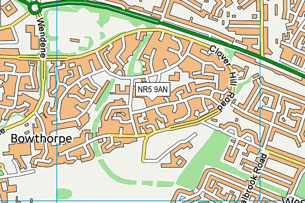 NR5 9AN map - OS VectorMap District (Ordnance Survey)