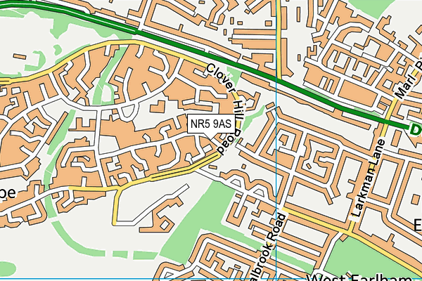 NR5 9AS map - OS VectorMap District (Ordnance Survey)
