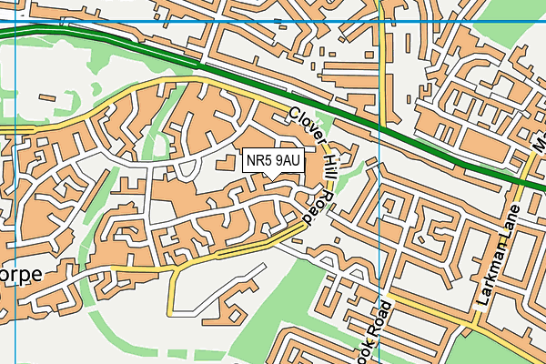 NR5 9AU map - OS VectorMap District (Ordnance Survey)
