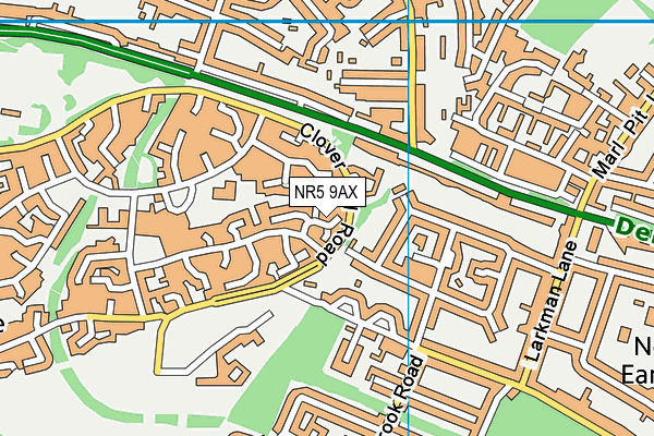 NR5 9AX map - OS VectorMap District (Ordnance Survey)