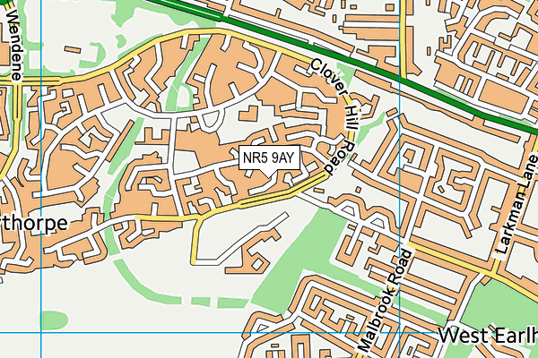 NR5 9AY map - OS VectorMap District (Ordnance Survey)