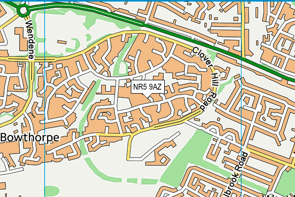 NR5 9AZ map - OS VectorMap District (Ordnance Survey)