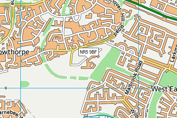 NR5 9BF map - OS VectorMap District (Ordnance Survey)