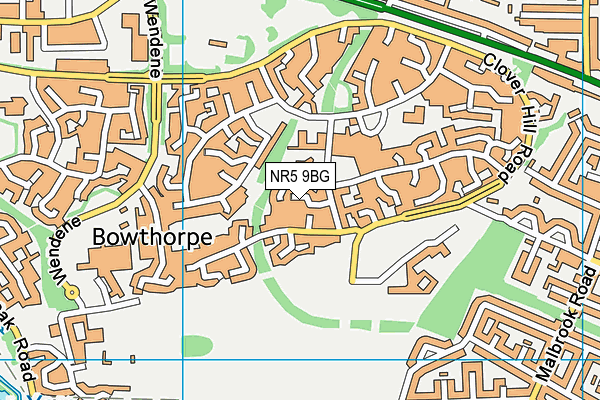 NR5 9BG map - OS VectorMap District (Ordnance Survey)