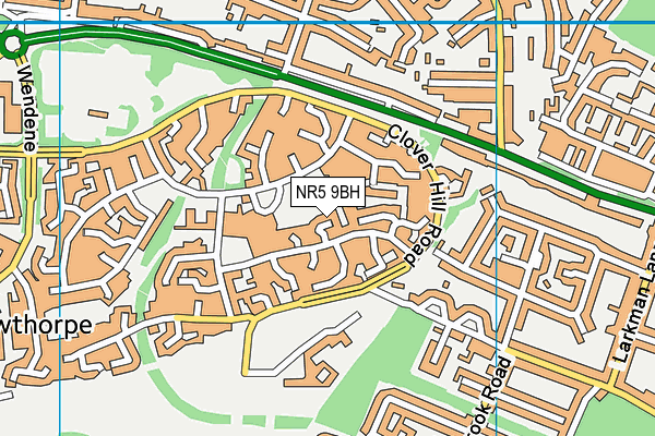 NR5 9BH map - OS VectorMap District (Ordnance Survey)