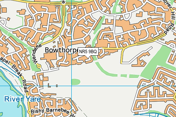 NR5 9BQ map - OS VectorMap District (Ordnance Survey)