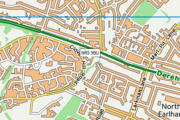 NR5 9BU map - OS VectorMap District (Ordnance Survey)