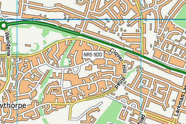 NR5 9DD map - OS VectorMap District (Ordnance Survey)