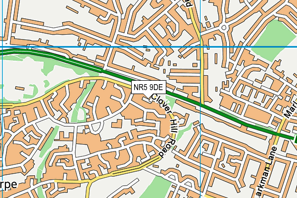 NR5 9DE map - OS VectorMap District (Ordnance Survey)