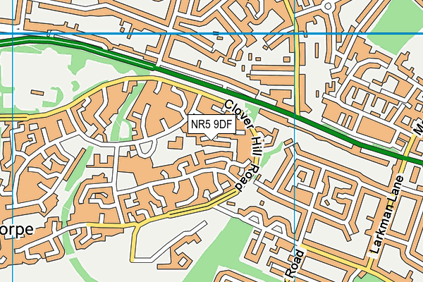 NR5 9DF map - OS VectorMap District (Ordnance Survey)