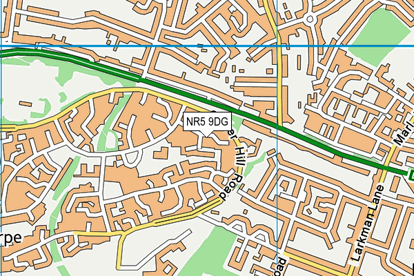 NR5 9DG map - OS VectorMap District (Ordnance Survey)