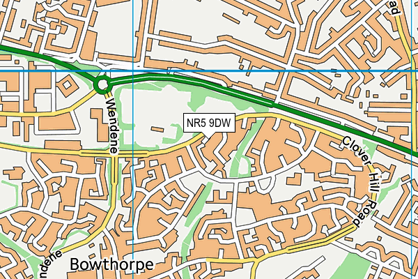 NR5 9DW map - OS VectorMap District (Ordnance Survey)