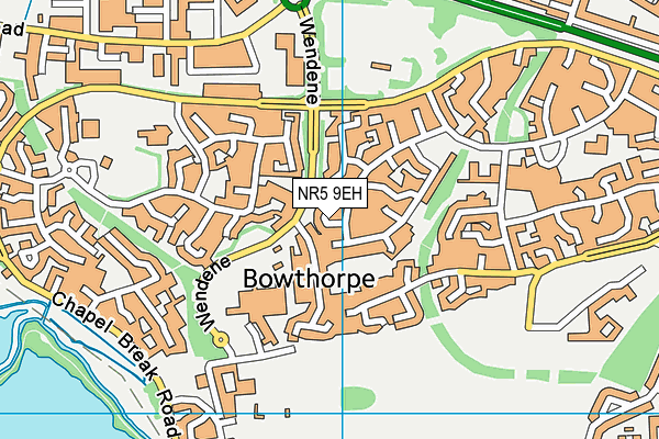 NR5 9EH map - OS VectorMap District (Ordnance Survey)