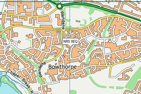NR5 9EQ map - OS VectorMap District (Ordnance Survey)