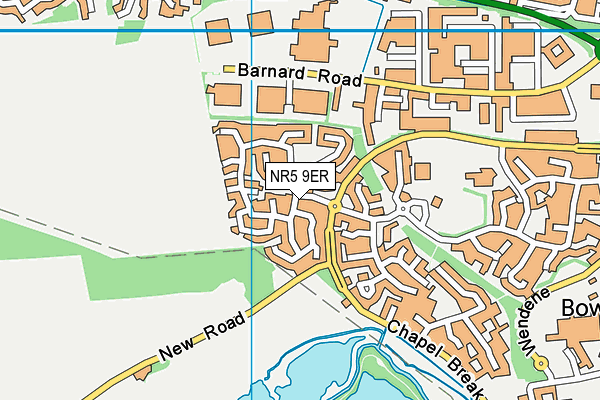 NR5 9ER map - OS VectorMap District (Ordnance Survey)