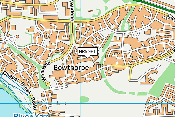 NR5 9ET map - OS VectorMap District (Ordnance Survey)