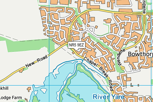 NR5 9EZ map - OS VectorMap District (Ordnance Survey)