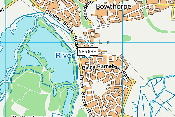 NR5 9HE map - OS VectorMap District (Ordnance Survey)