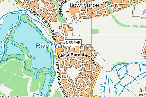 NR5 9HF map - OS VectorMap District (Ordnance Survey)