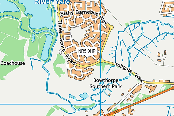 NR5 9HP map - OS VectorMap District (Ordnance Survey)