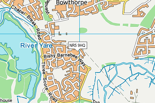 NR5 9HQ map - OS VectorMap District (Ordnance Survey)