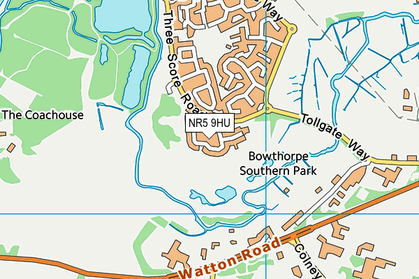 NR5 9HU map - OS VectorMap District (Ordnance Survey)