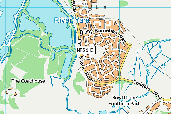 NR5 9HZ map - OS VectorMap District (Ordnance Survey)