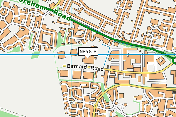 NR5 9JP map - OS VectorMap District (Ordnance Survey)