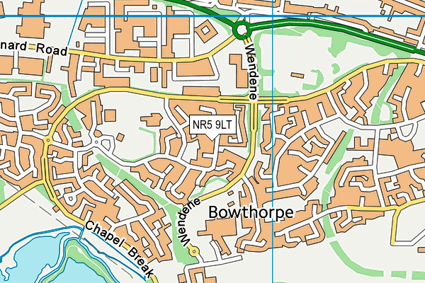 NR5 9LT map - OS VectorMap District (Ordnance Survey)