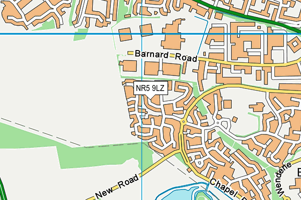 NR5 9LZ map - OS VectorMap District (Ordnance Survey)