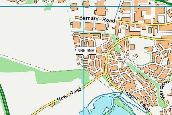 NR5 9NA map - OS VectorMap District (Ordnance Survey)