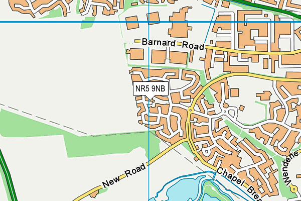 NR5 9NB map - OS VectorMap District (Ordnance Survey)