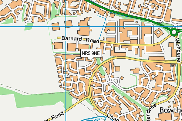 NR5 9NE map - OS VectorMap District (Ordnance Survey)