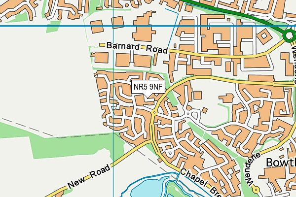 NR5 9NF map - OS VectorMap District (Ordnance Survey)