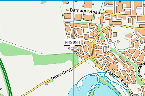 NR5 9NH map - OS VectorMap District (Ordnance Survey)