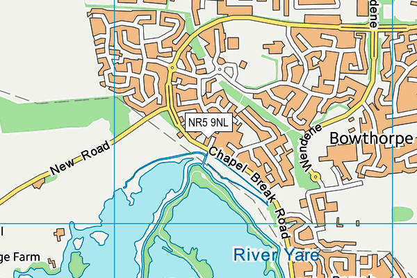 NR5 9NL map - OS VectorMap District (Ordnance Survey)