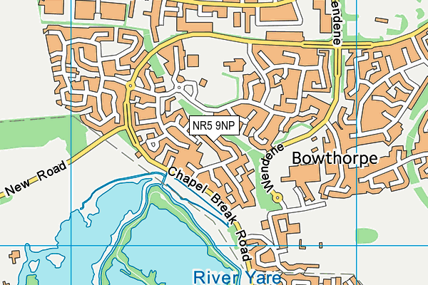 NR5 9NP map - OS VectorMap District (Ordnance Survey)