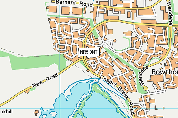 NR5 9NT map - OS VectorMap District (Ordnance Survey)